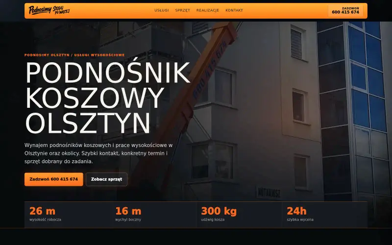 Strona firmy Podnosimy Olsztyn