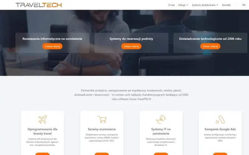 Strona firmy TravelTECH Spółka z ograniczoną odpowiedzialnością