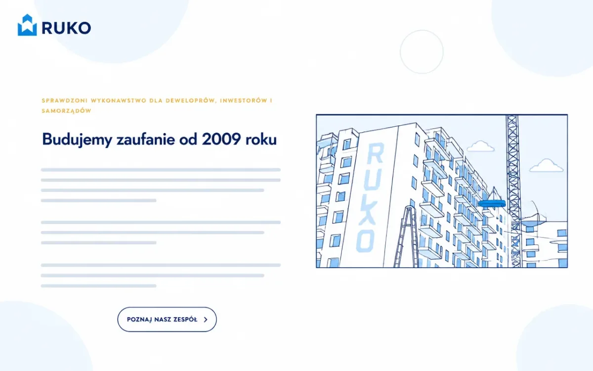 Widok strony internetowej firmy RUKO Spółka z ograniczoną odpowiedzialnością