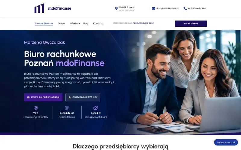 Strona firmy mdoFinanse Marzena Owczarzak – Biuro Rachunkowe