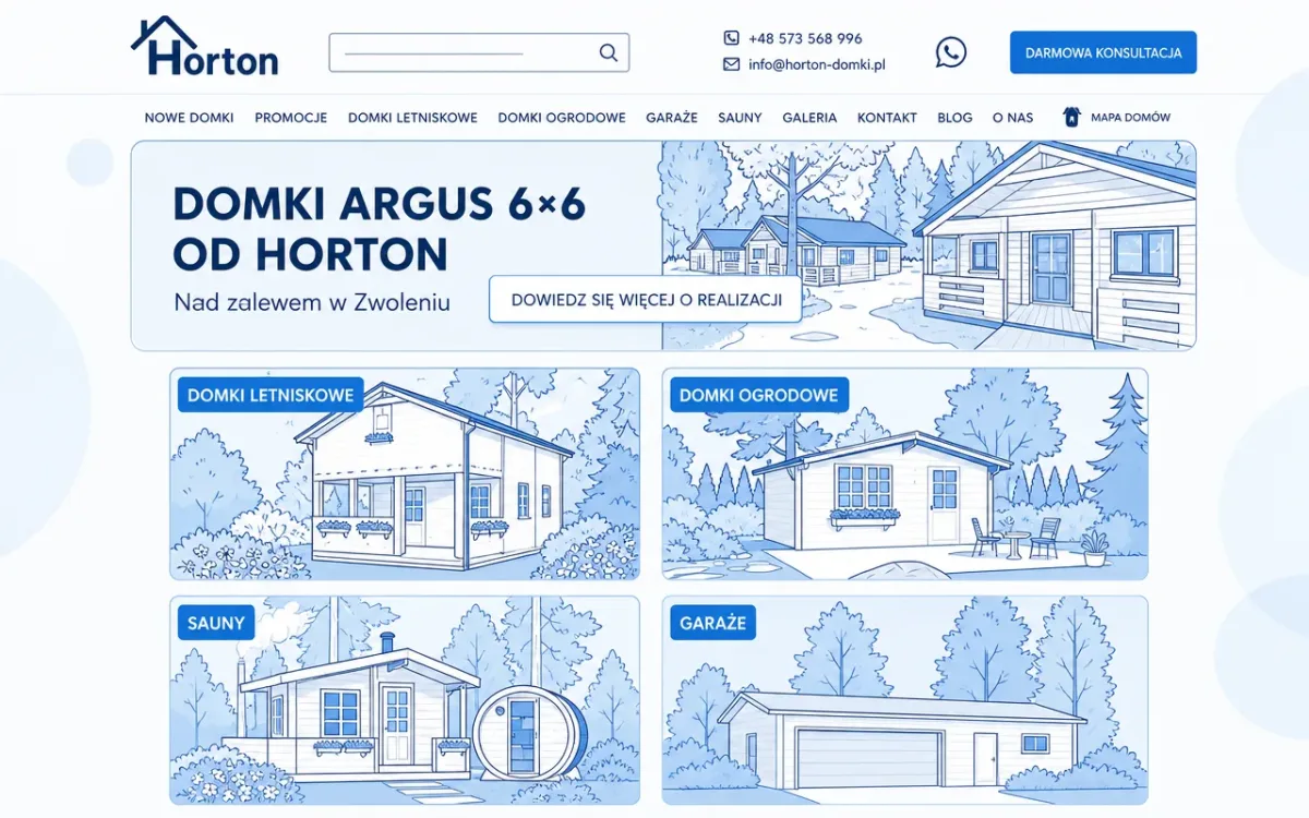 Widok strony internetowej firmy Horton